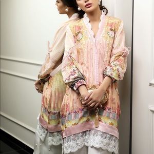 Farah Talib Aziz Silk Kameez and Dupatta